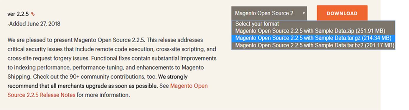 Select the option ending in .tar.gz Select the option ending in .tar.gz